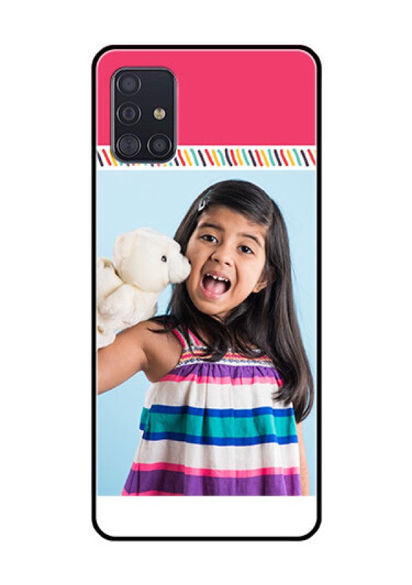Galaxy A51 Personalized Glass Phone Case  - Line art design