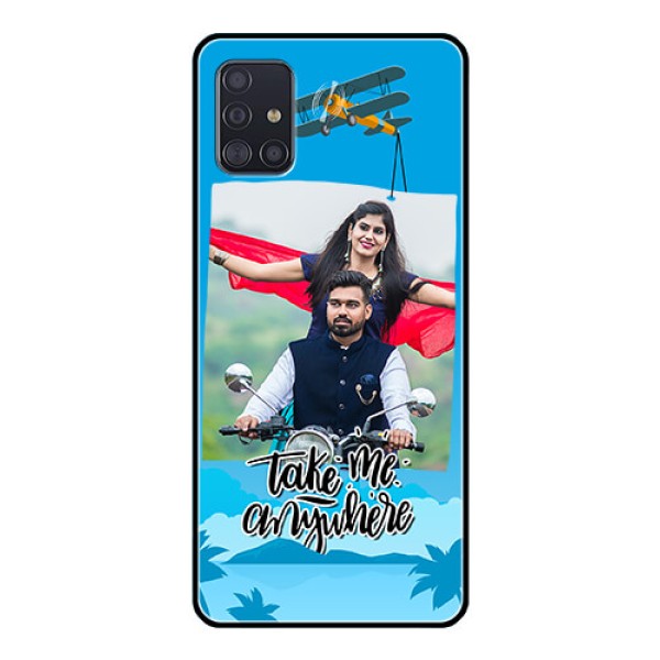 Galaxy A51 Custom Glass Mobile Case  - Traveller Design 