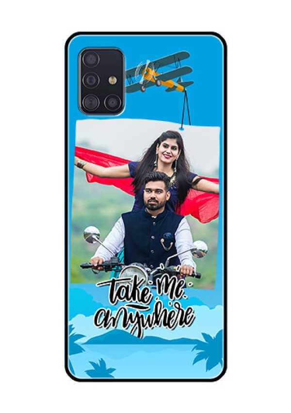 Galaxy A51 Custom Glass Mobile Case  - Traveller Design 