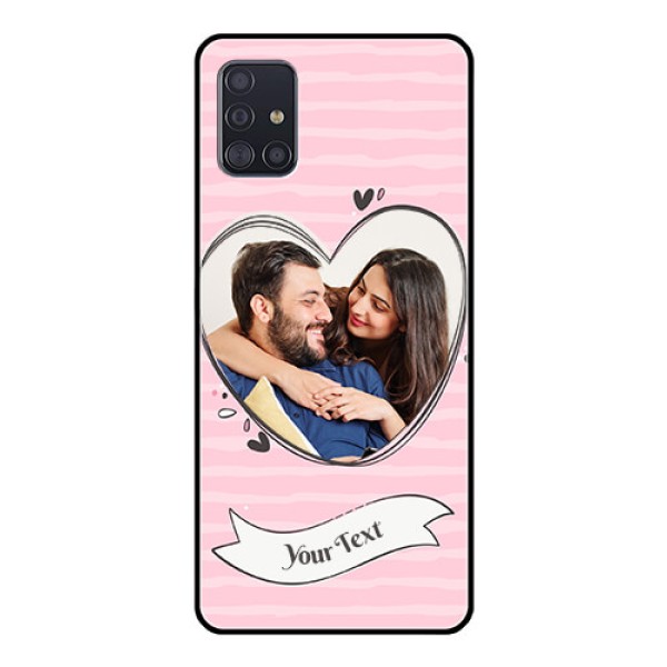 Galaxy A51 Custom Glass Phone Case - Vintage Heart Design Galaxy A51 Custom Glass Phone Case - Vintage Heart Design