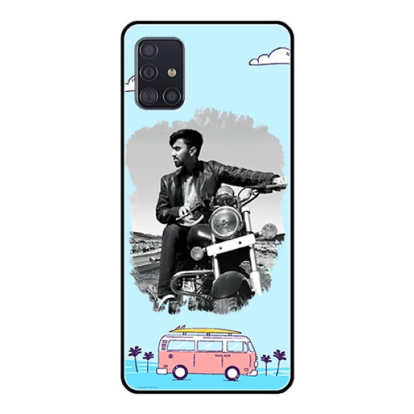 Galaxy A51 Photo Printing on Glass Case  - Travel & Adventure Design