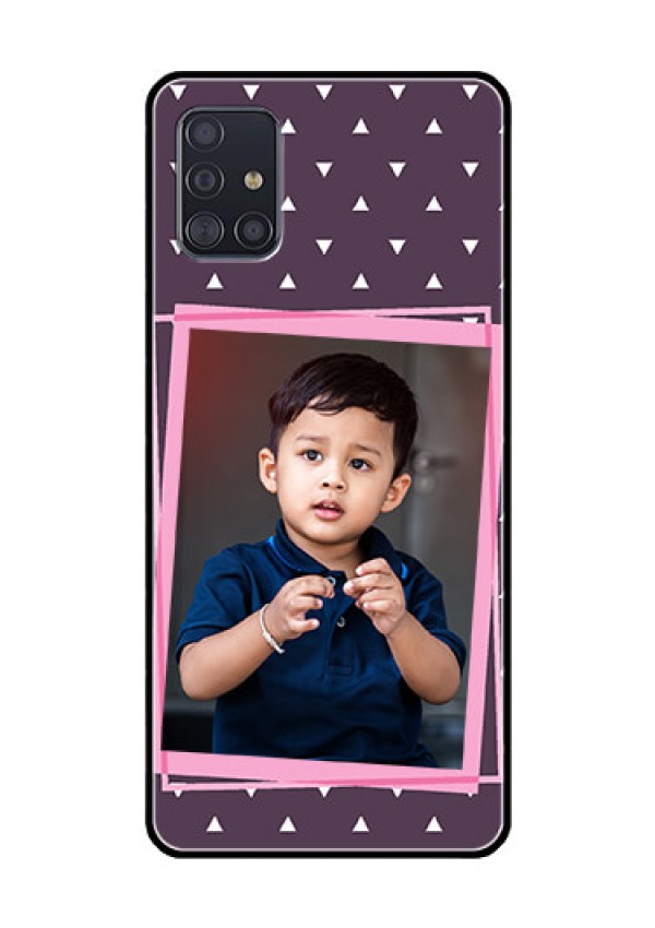 Galaxy A51 Custom Glass Mobile Case  - Triangle Pattern Dotted Design