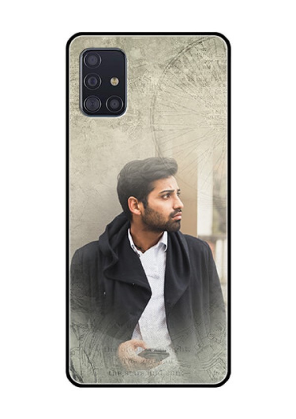 Galaxy A51 Custom Glass Phone Case  - with vintage design