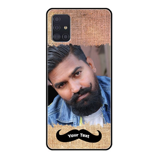 Galaxy A51 Personalized Glass Phone Case  - with Texture Design
