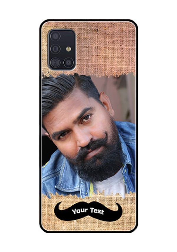 Galaxy A51 Personalized Glass Phone Case  - with Texture Design