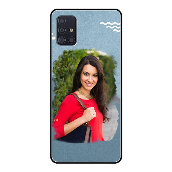 Galaxy A51 Custom Glass Mobile Case - Grunge Line Art Design Galaxy A51 Custom Glass Mobile Case - Grunge Line Art Design