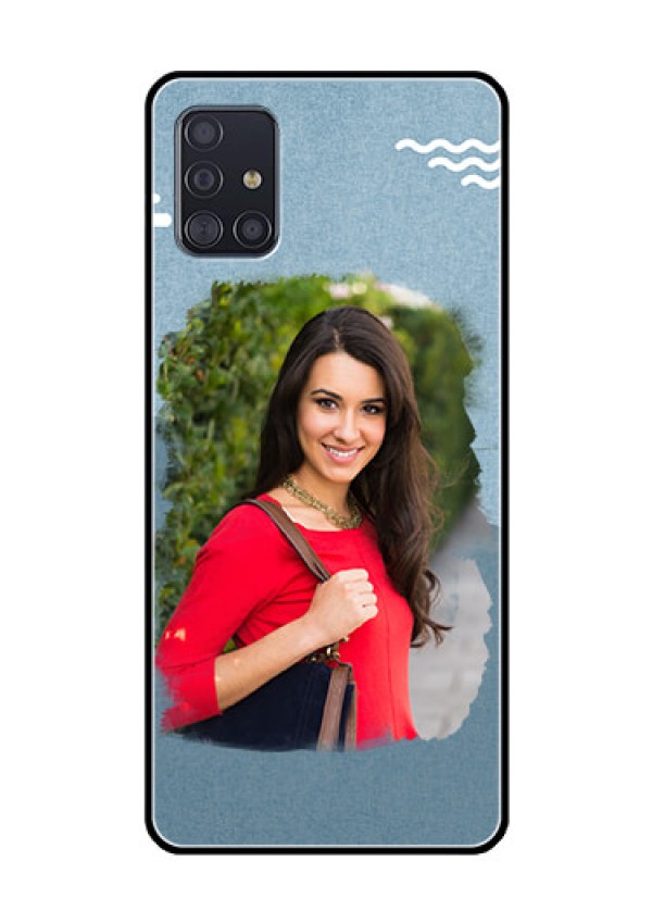 Galaxy A51 Custom Glass Mobile Case  - Grunge Line Art Design