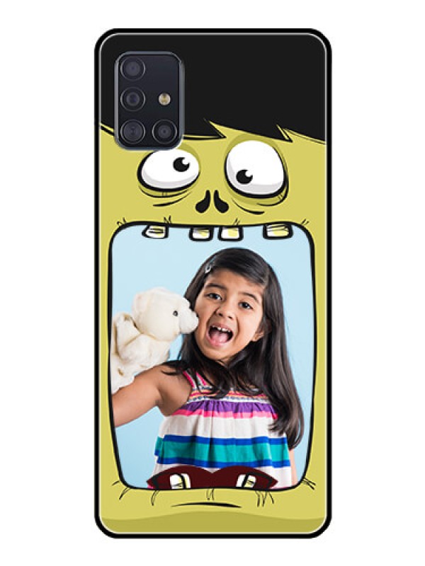 Custom Galaxy A51 Personalized Glass Phone Case  - Cartoon monster back case Design