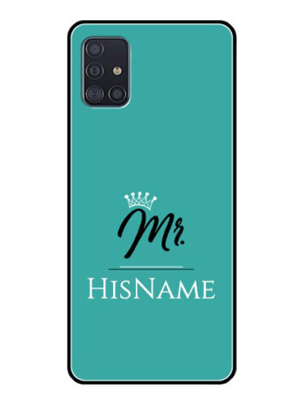 Custom Galaxy A51 Custom Glass Phone Case Mr with Name