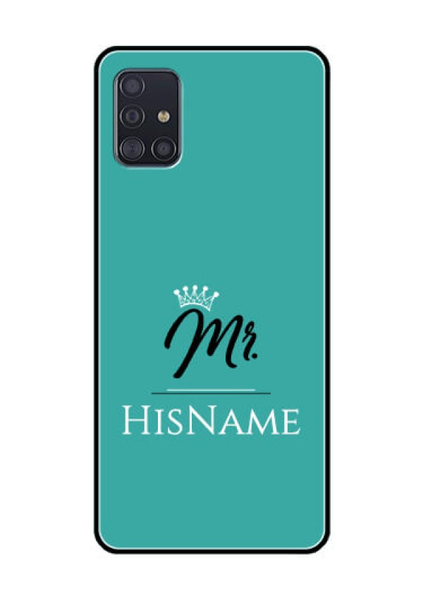 Galaxy A51 Custom Glass Phone Case Mr with Name