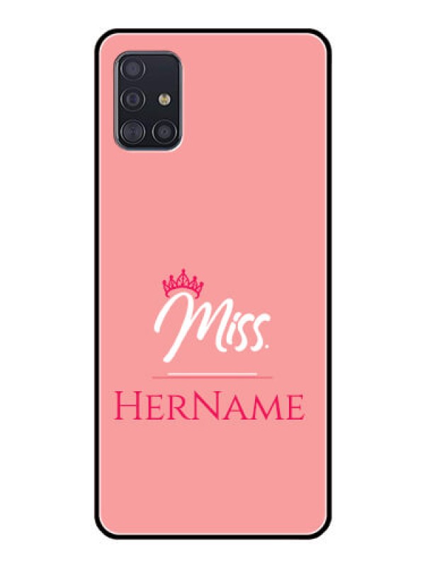 Custom Galaxy A51 Custom Glass Phone Case Mrs with Name