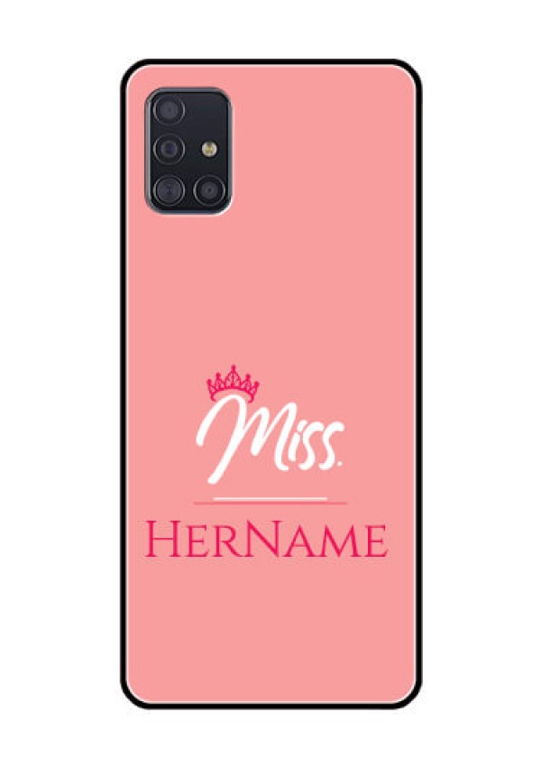 Galaxy A51 Custom Glass Phone Case Mrs with Name