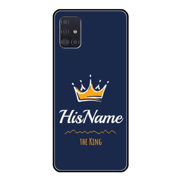 Galaxy A51 Glass Phone Case King with Name Galaxy A51 Glass Phone Case King with Name
