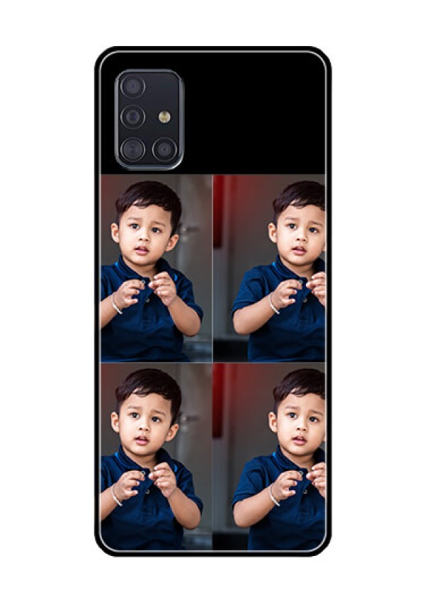 Galaxy A51 4 Image Holder on Glass Mobile Cover