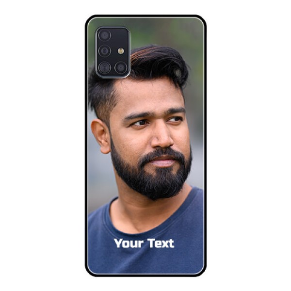 Galaxy A51 Glass Mobile Cover: Photo with Text