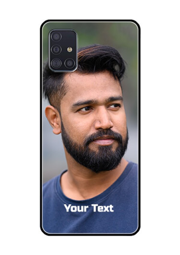 Galaxy A51 Glass Mobile Cover: Photo with Text
