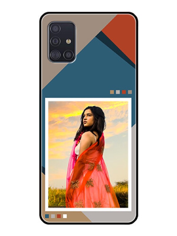 Custom Galaxy A51 Personalized Glass Phone Case - Retro color pallet Design
