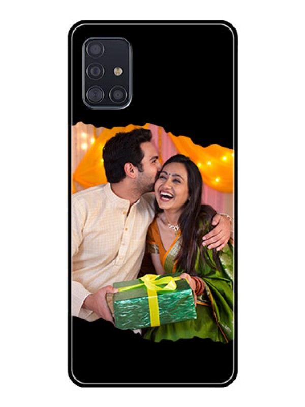 Custom Galaxy A51 Custom Glass Phone Case - Tear-off Design