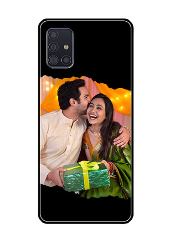 Galaxy A51 Custom Glass Phone Case - Tear-off Design