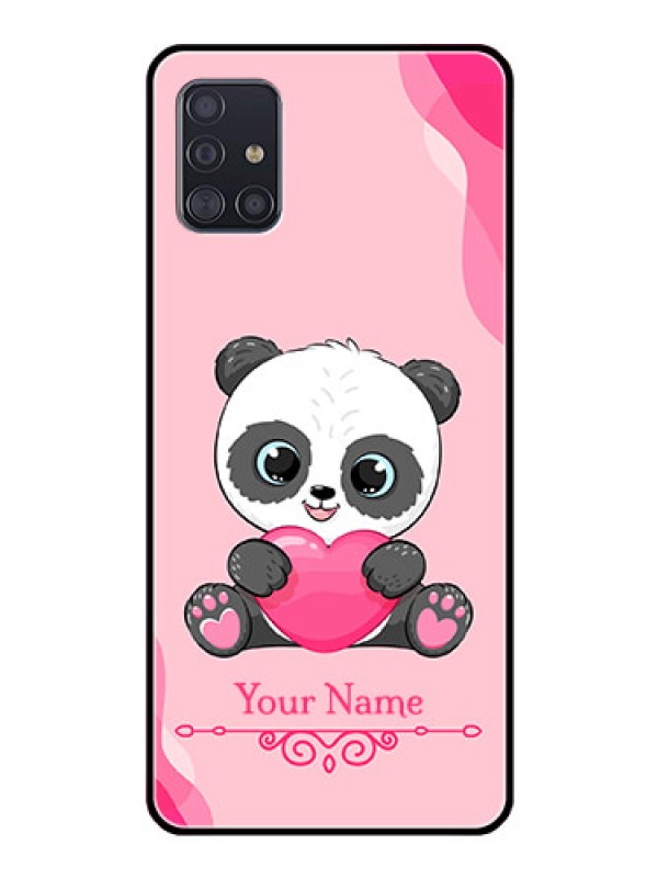 Custom Galaxy A51 Custom Glass Mobile Case - Cute Panda Design