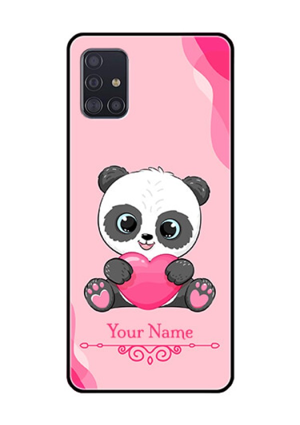 Galaxy A51 Custom Glass Mobile Case - Cute Panda Design