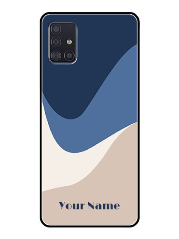 Custom Galaxy A51 Custom Glass Phone Case - Abstract Drip Art Design