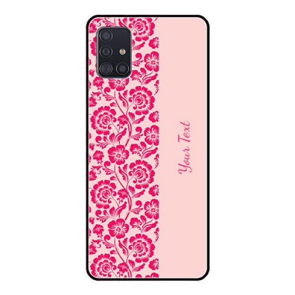 Galaxy A51 Custom Glass Phone Case - Attractive Floral Pattern Design Galaxy A51 Custom Glass Phone Case - Attractive Floral Pattern Design