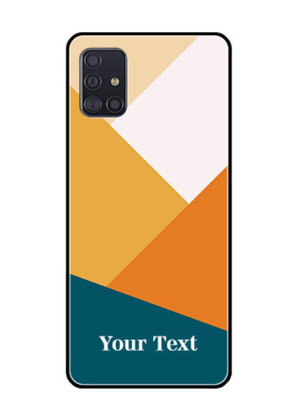 Galaxy A51 Personalized Glass Phone Case - Stacked Multi-colour Design