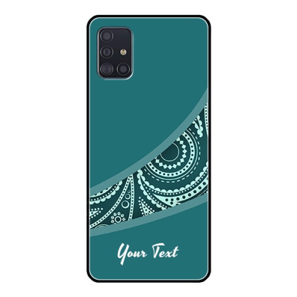 Galaxy A51 Photo Printing on Glass Case - semi visible floral Design