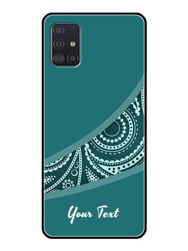 Custom Galaxy A51 Photo Printing on Glass Case - semi visible floral Design