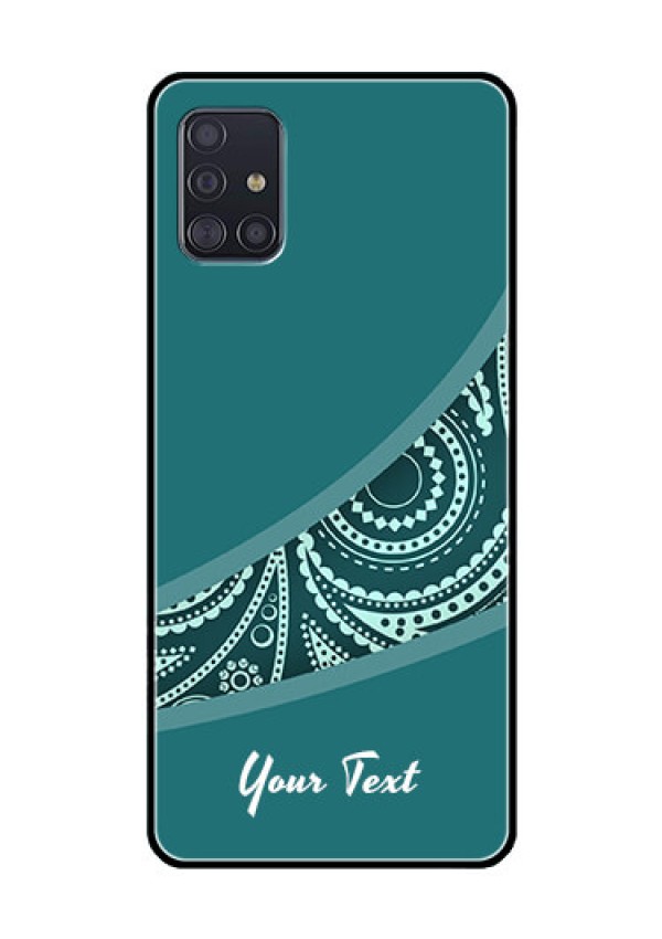 Galaxy A51 Photo Printing on Glass Case - semi visible floral Design