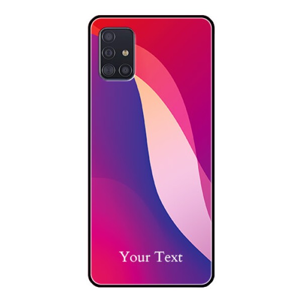Galaxy A51 Personalized Glass Phone Case - Digital abstract Overlap Design Galaxy A51 Personalized Glass Phone Case - Digital abstract Overlap Design
