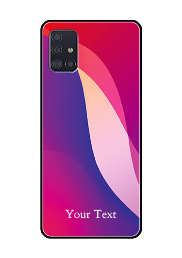 Galaxy A51 Personalized Glass Phone Case - Digital abstract Overlap Design