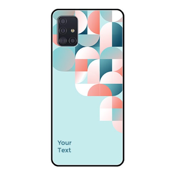 Galaxy A51 Custom Glass Phone Case - Stylish Semi-circle Pattern Design Galaxy A51 Custom Glass Phone Case - Stylish Semi-circle Pattern Design