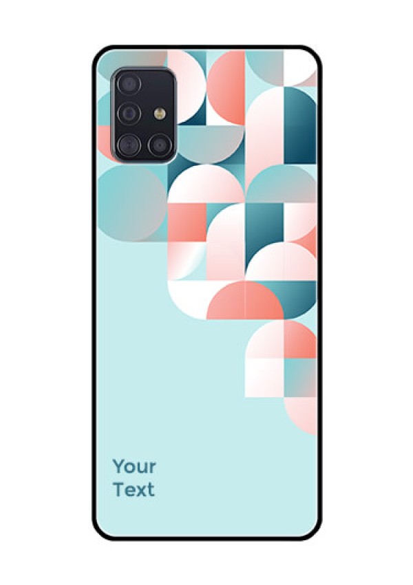 Galaxy A51 Custom Glass Phone Case - Stylish Semi-circle Pattern Design