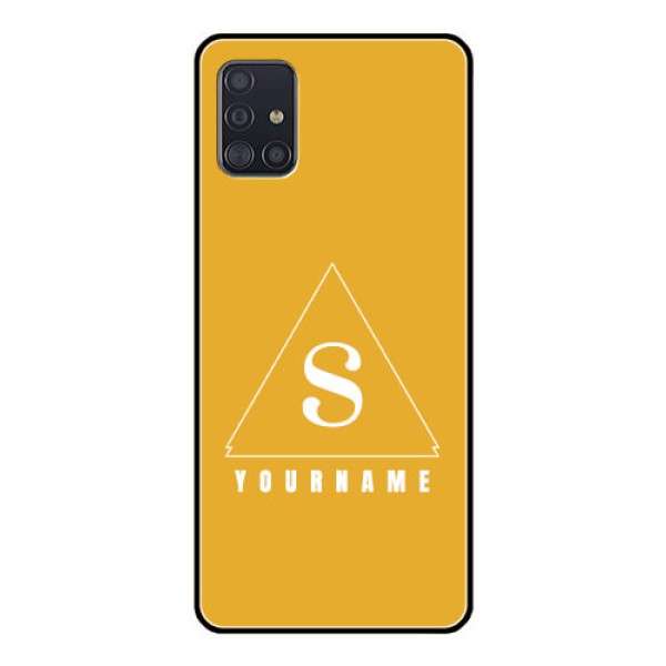 Galaxy A51 Personalized Glass Phone Case - simple triangle Design