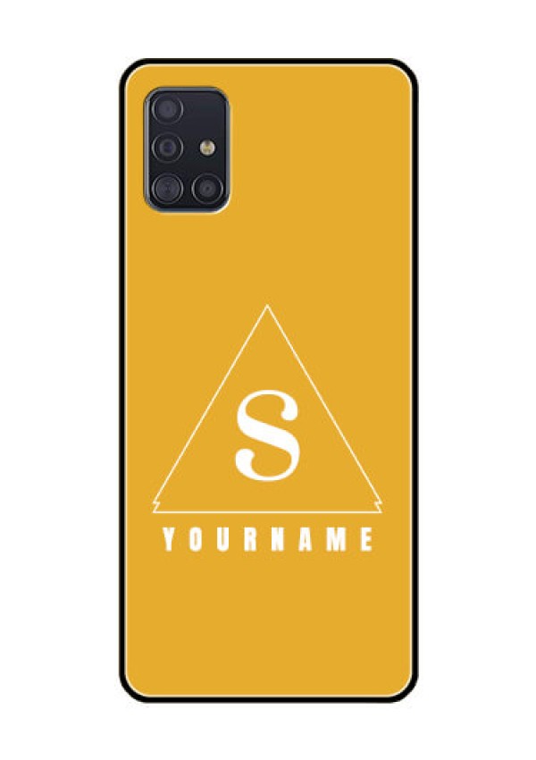 Galaxy A51 Personalized Glass Phone Case - simple triangle Design