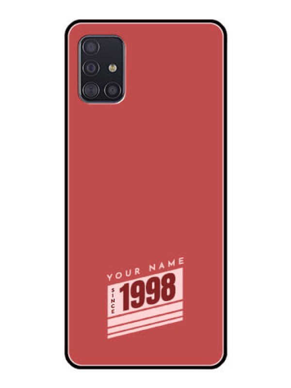 Custom Galaxy A51 Custom Glass Phone Case - Red custom year of birth Design