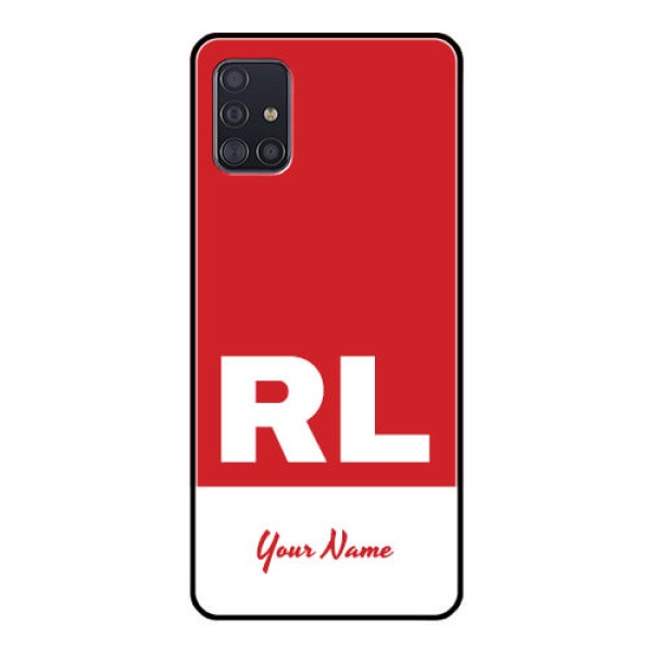 Galaxy A51 Personalized Glass Phone Case - dual tone custom text Design Galaxy A51 Personalized Glass Phone Case - dual tone custom text Design