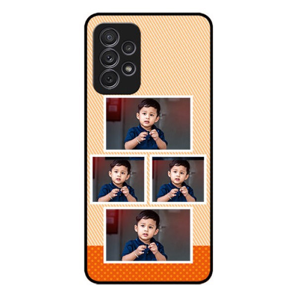 Galaxy A52 Photo Printing on Glass Case - Bulk Photos Upload Design