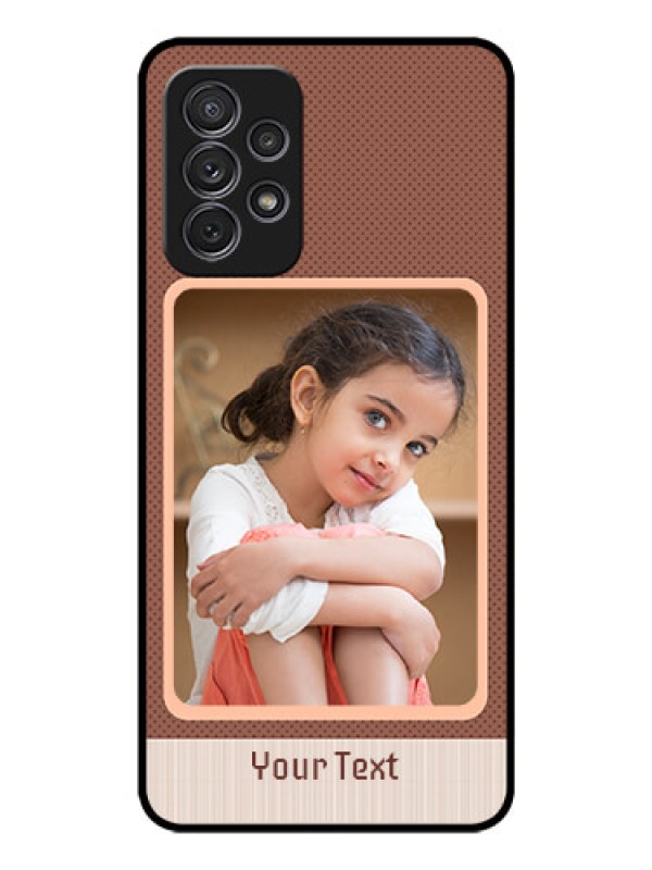 Custom Galaxy A52 Custom Glass Phone Case - Simple Pic Upload Design