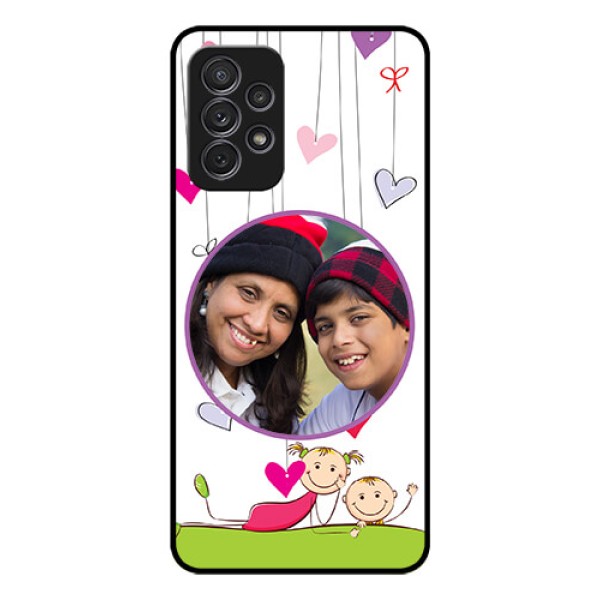 Galaxy A52 Photo Printing on Glass Case - Cute Kids Phone Case Design