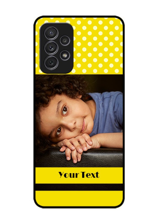 Galaxy A52 Custom Glass Phone Case - Bright Yellow Case Design