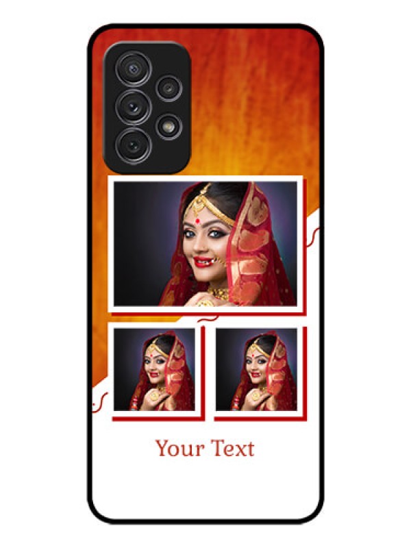 Custom Galaxy A52 Custom Glass Phone Case - Wedding Memories Design
