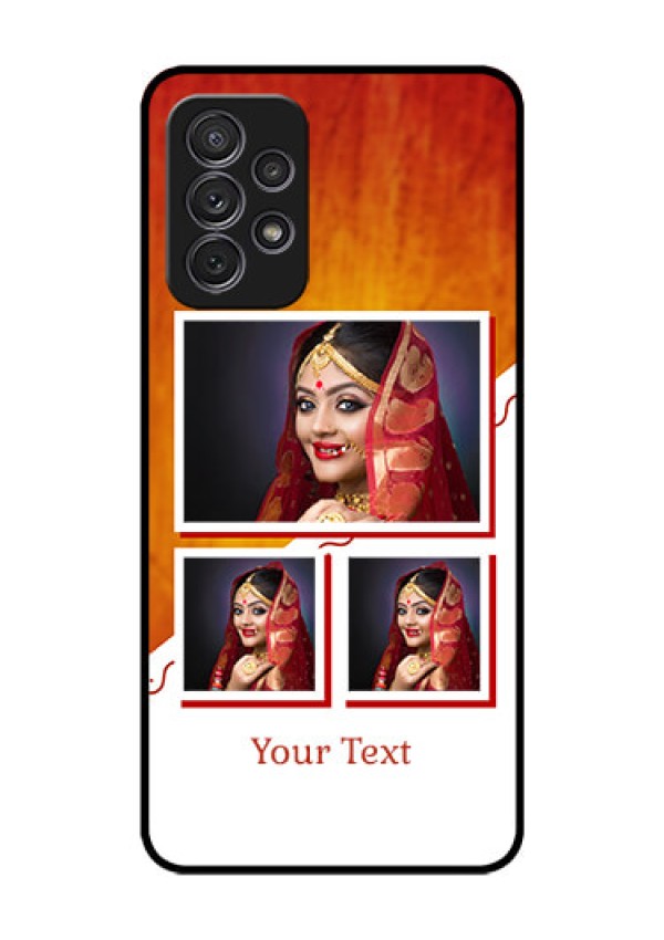Galaxy A52 Custom Glass Phone Case - Wedding Memories Design