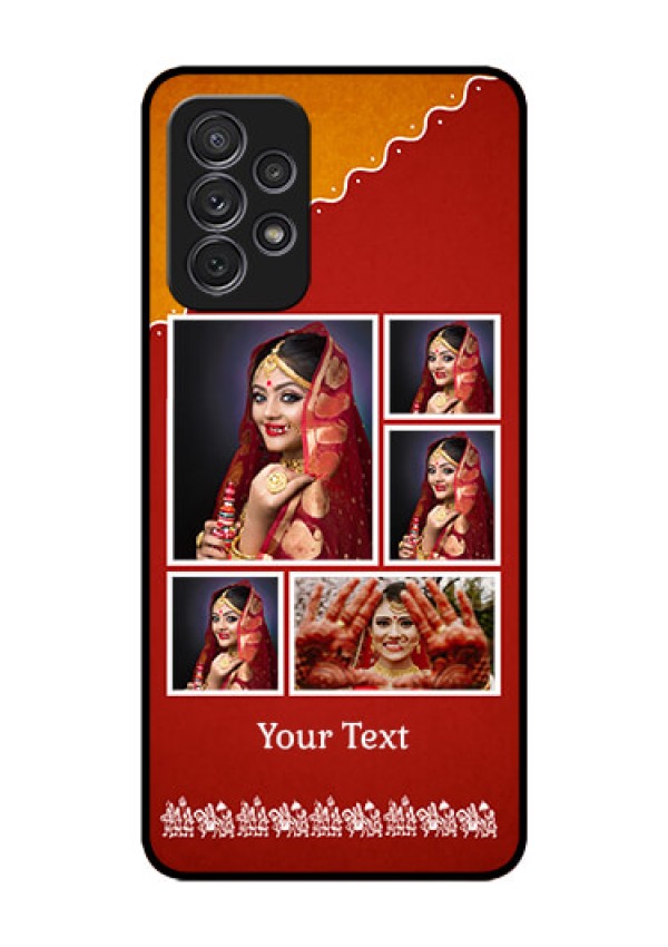 Galaxy A52 Personalized Glass Phone Case - Wedding Pic Upload Design
