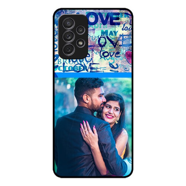 Galaxy A52 Custom Glass Mobile Case - Colorful Love Design Galaxy A52 Custom Glass Mobile Case - Colorful Love Design