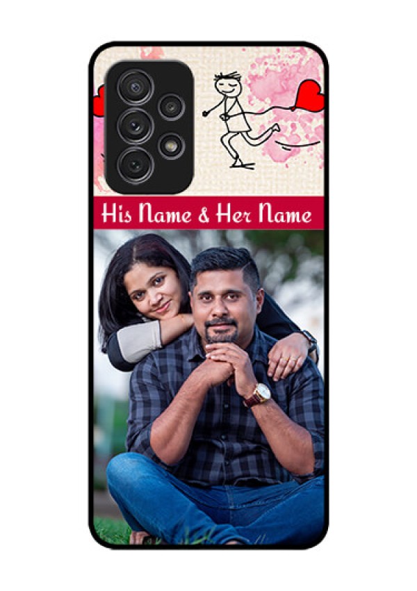 Galaxy A52 Photo Printing on Glass Case - You and Me Case Design