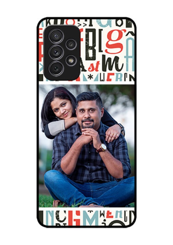 Galaxy A52 Personalized Glass Phone Case - Alphabet Design