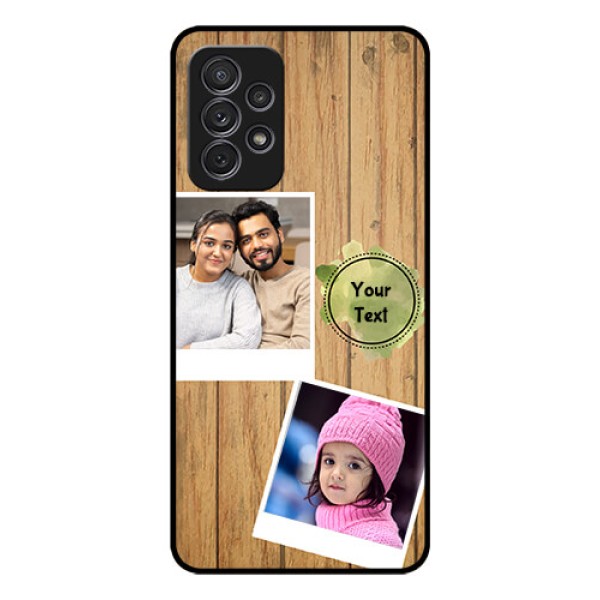 Galaxy A52 Custom Glass Phone Case - Wooden Texture Design Galaxy A52 Custom Glass Phone Case - Wooden Texture Design